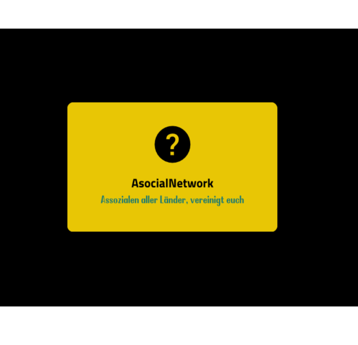 AsocialNetwork